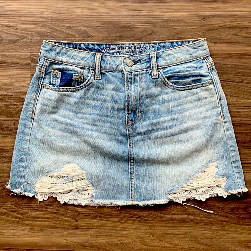 Denim mini skirt